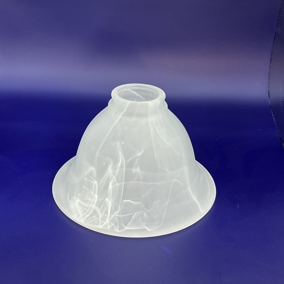 Single Faux Alabaster Bell Glass Shade - Picture 5 of 9